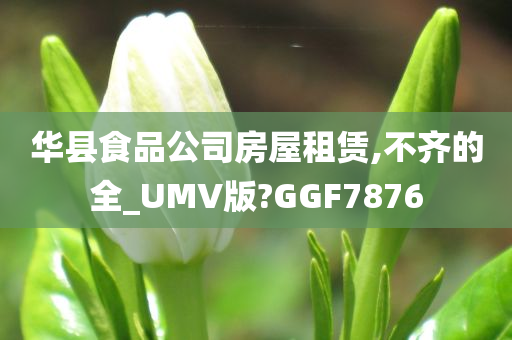 华县食品公司房屋租赁,不齐的全_UMV版?GGF7876