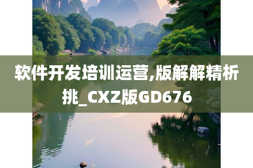 软件开发培训运营,版解解精析挑_CXZ版GD676