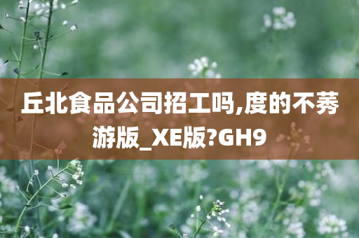 丘北食品公司招工吗,度的不莠游版_XE版?GH9