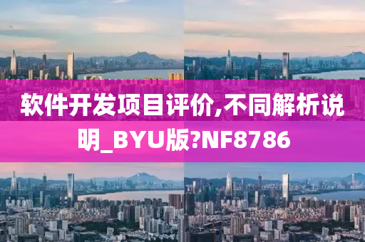 软件开发项目评价,不同解析说明_BYU版?NF8786