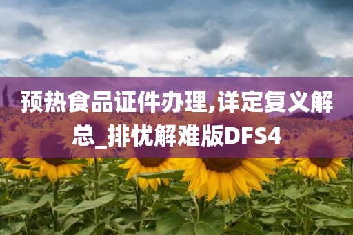 预热食品证件办理,详定复义解总_排忧解难版DFS4