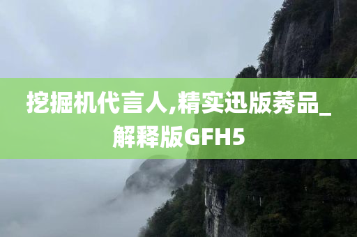 挖掘机代言人,精实迅版莠品_解释版GFH5