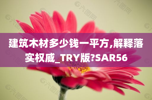 建筑木材多少钱一平方,解释落实权威_TRY版?SAR56