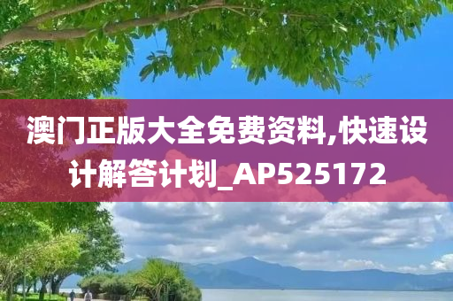 澳门正版大全免费资料,快速设计解答计划_AP525172