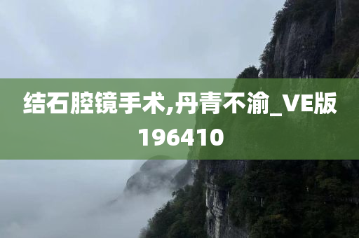 结石腔镜手术,丹青不渝_VE版196410