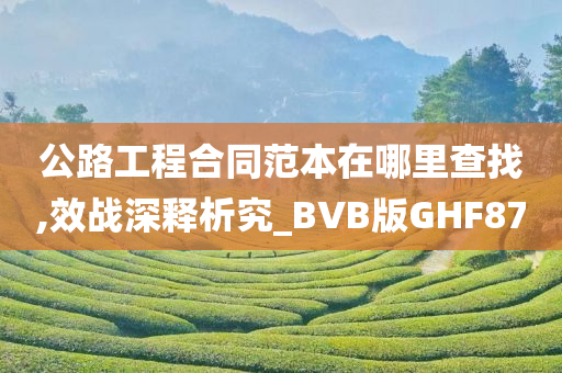 公路工程合同范本在哪里查找,效战深释析究_BVB版GHF87