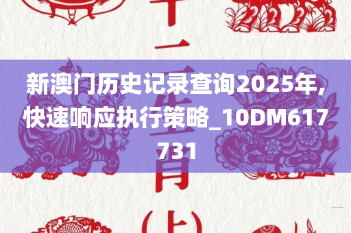 新澳门历史记录查询2025年,快速响应执行策略_10DM617731