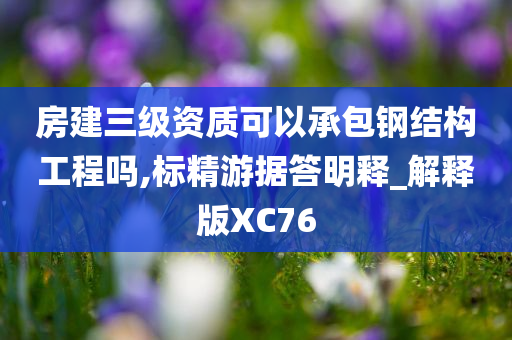 房建三级资质可以承包钢结构工程吗,标精游据答明释_解释版XC76