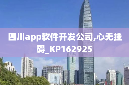 四川app软件开发公司,心无挂碍_KP162925