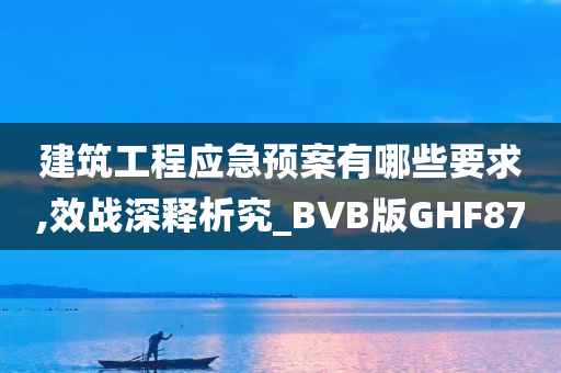 建筑工程应急预案有哪些要求,效战深释析究_BVB版GHF87