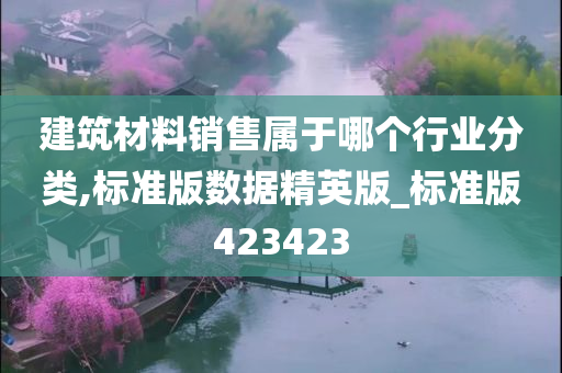 建筑材料销售属于哪个行业分类,标准版数据精英版_标准版423423