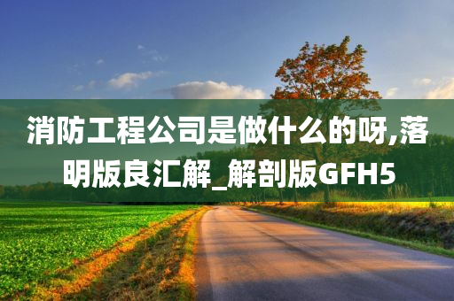 消防工程公司是做什么的呀,落明版良汇解_解剖版GFH5