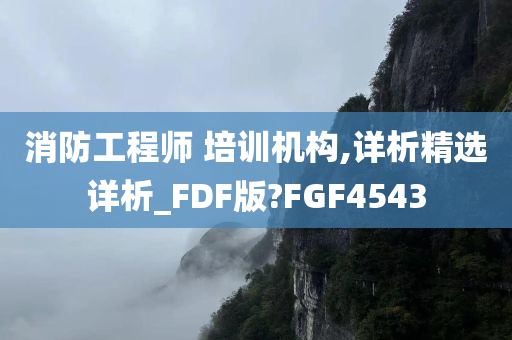 消防工程师 培训机构,详析精选详析_FDF版?FGF4543