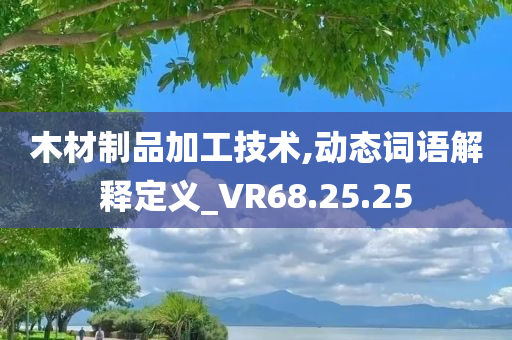 木材制品加工技术,动态词语解释定义_VR68.25.25