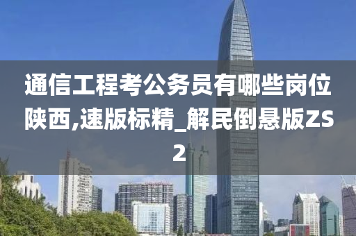 通信工程考公务员有哪些岗位陕西,速版标精_解民倒悬版ZS2