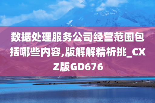 数据处理服务公司经营范围包括哪些内容,版解解精析挑_CXZ版GD676