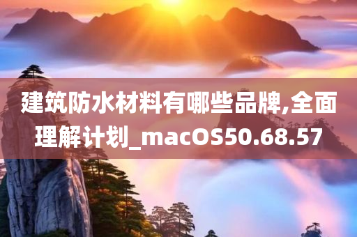 建筑防水材料有哪些品牌,全面理解计划_macOS50.68.57