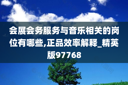 会展会务服务与音乐相关的岗位有哪些,正品效率解释_精英版97768