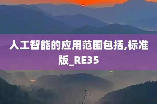 人工智能的应用范围包括,标准版_RE35