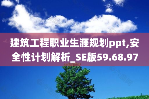 建筑工程职业生涯规划ppt,安全性计划解析_SE版59.68.97