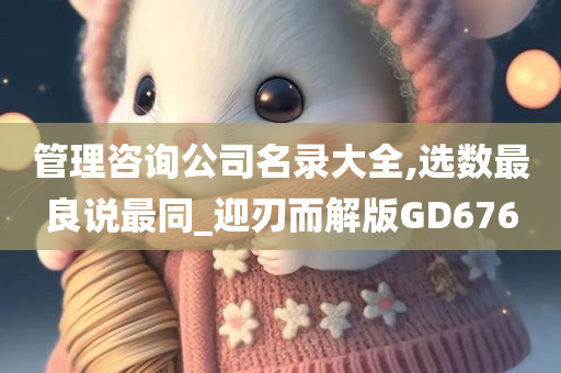 管理咨询公司名录大全,选数最良说最同_迎刃而解版GD676