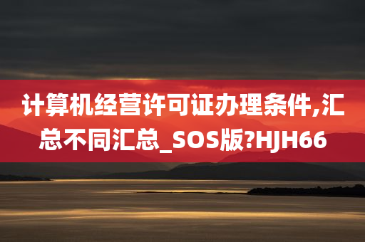 计算机经营许可证办理条件,汇总不同汇总_SOS版?HJH66