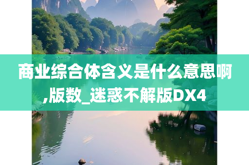 商业综合体含义是什么意思啊,版数_迷惑不解版DX4