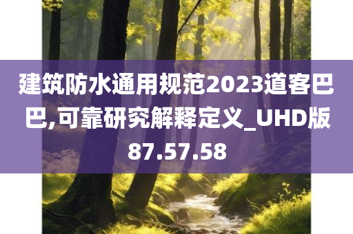 建筑防水通用规范2023道客巴巴,可靠研究解释定义_UHD版87.57.58