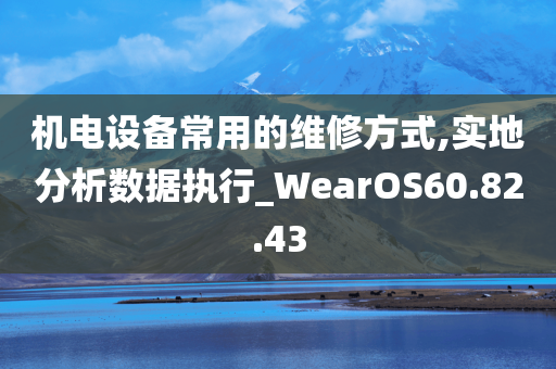 机电设备常用的维修方式,实地分析数据执行_WearOS60.82.43