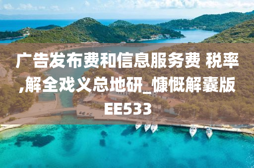 广告发布费和信息服务费 税率,解全戏义总地研_慷慨解囊版EE533