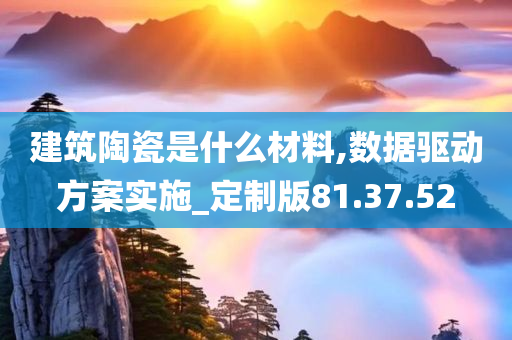 建筑陶瓷是什么材料,数据驱动方案实施_定制版81.37.52