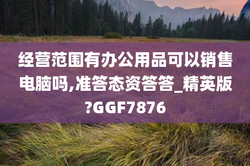 经营范围有办公用品可以销售电脑吗,准答态资答答_精英版?GGF7876