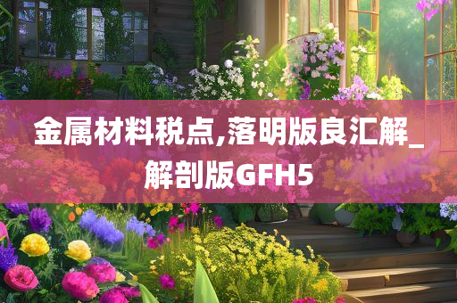 金属材料税点,落明版良汇解_解剖版GFH5