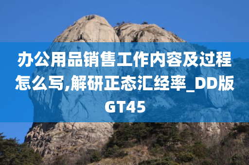 办公用品销售工作内容及过程怎么写,解研正态汇经率_DD版GT45