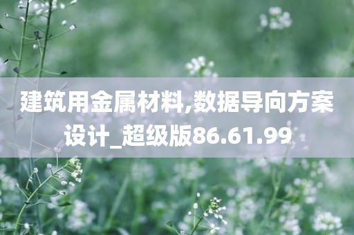 建筑用金属材料,数据导向方案设计_超级版86.61.99